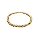9k Yellow Gold Plain Solid Rollerball Bracelet - 6 mm - Image 2
