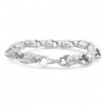 925 Sterling Silver Large Patterned Tulip Bracelet - 16.50 mm - Image 3