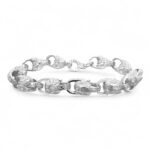 925 Sterling Silver Large Patterned Tulip Bracelet - 16.50 mm - Image 2