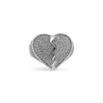 925 Sterling Silver Broken Heart Ring - SR00225