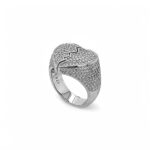 925 Sterling Silver Broken Heart Ring - SR00225 - Image 2