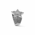 925 Sterling Silver Star Ring 3D Design With Baguettes - SR00224 - Image 4