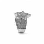 925 Sterling Silver Star Ring 3D Design With Baguettes - SR00224 - Image 3