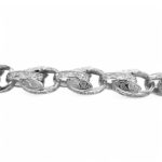 925 Sterling Silver Large Patterned Tulip Bracelet - 13 mm - Image 4