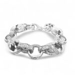 925 Sterling Silver Stars and Tulip Belcher Bracelet - 16 mm - Image 2