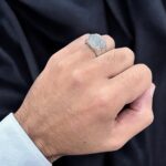Sterling silver iced out signet ring for men with cz cuibc stones.