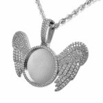 925 Sterling Silver Winged Picture Pendant With Moissanite Stones - Image 2