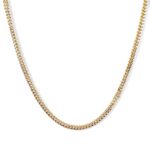 9k Yellow Gold Solid Square Franco Chain - 2.5 mm