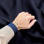 9k yellow gold solid franco bracelet 2.5 mm wide for men and women UK made shiny finish UK hallmarked and stamped.