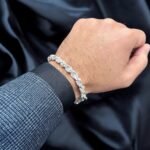 925 Sterling Silver Diamond Cut Rope Bracelet - 8 mm - Image 4