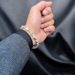 925 Sterling Silver Diamond Cut Rope Bracelet - 8 mm - Image 7