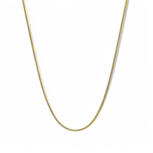 14k yellow gold solid snake chain with 16 and 18 inches for women.