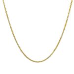 14k Yellow Gold Solid Round Box Chain - 1.6 mm