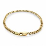 14k Yellow Gold Solid Miami Cuban Bracelet - 4 mm - Image 2