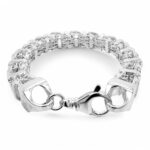 925 Sterling Silver Solid Plain Cage Bracelet - 13 mm - Image 3