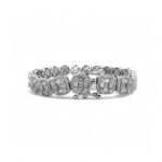 925 Sterling Silver Cushion Shaped Cluster Tennis Bracelet – 9 mm - Image 2