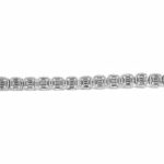 925 Sterling Silver Cushion Shaped Cluster Tennis Bracelet – 9 mm - Image 4