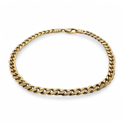 14k yellow gold cuban bracelet