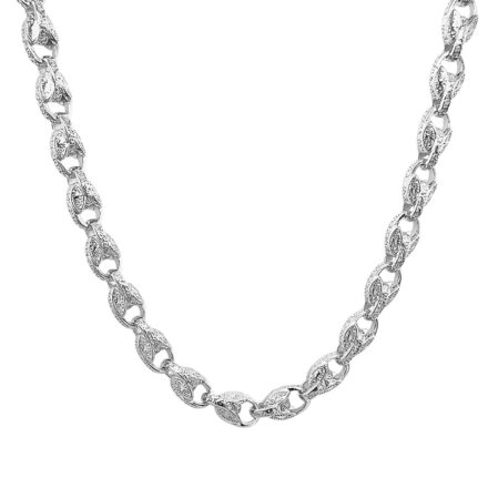6 mm wide tulip chain for men and women and kids solid links patterned.