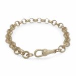 9k Yellow Gold Cut Out Heart Belcher Bracelet - 6.5 mm - Image 2
