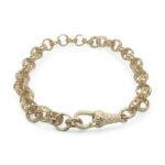 9k Yellow Gold Cut Out Heart Belcher Bracelet - 6.5 mm - Image 3
