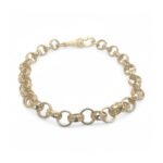 9k Yellow Gold Cut Out Heart Belcher Bracelet - 6.5 mm