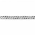 925 Sterling Silver Moissanite Stone Set Cuban Chain - 12 mm - Image 3