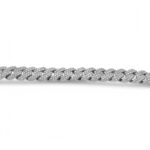 925 Sterling Silver Moissanite Stone Set Cuban Chain - 12 mm - Image 4