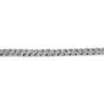 925 Sterling Silver Moissanite Stone Set Cuban Bracelet - 10 mm - Image 2