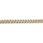 925 Yellow Gold Plated Silver Moissanite Stone Set Cuban Bracelet - 10 mm - Image 5