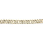 925 Yellow Gold Plated Silver Moissanite Stone Set Cuban Bracelet - 10 mm - Image 3