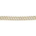 925 Yellow Gold Plated Silver Moissanite Stone Set Cuban Bracelet - 12 mm - Image 2
