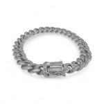 925 Sterling Silver Baguette Cuban Bracelet - 10.5 mm