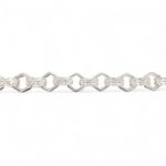 925 Sterling Silver Hexagon Belcher Bracelet - 8 mm - Image 4