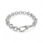925 Sterling Silver Hexagon Belcher Bracelet - 8 mm