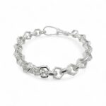 925 Sterling Silver Hexagon Belcher Bracelet - 8 mm - Image 5