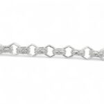 925 Sterling Silver Hexagon Belcher Bracelet - 8 mm - Image 2
