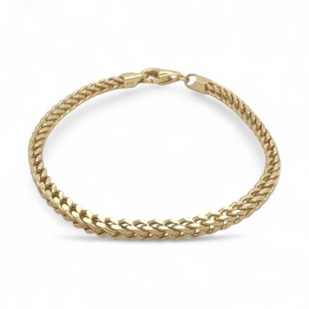 9k yellow gold hollow franco chain 3 mm wide for men and women.