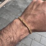 9k Yellow Gold Diamond Cut Solid Franco Bracelet - 3.5 mm - Image 7