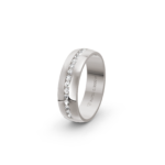 18k White Gold Diamond Wedding Band Channel Set 0.30 ct - 6 mm - Image 5