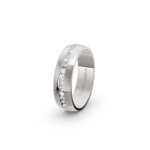 18k White Gold Diamond Wedding Band Channel Set 0.30 ct - 6 mm - Image 3