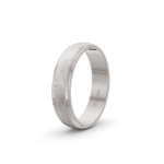 9k White Gold Ice Matte Wedding Band - 5 mm