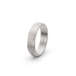 9k White Gold Ice Matte Wedding Band - 5 mm - Image 5