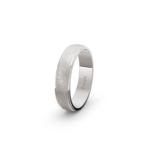 9k White Gold Ice Matte Wedding Band - 5 mm - Image 3