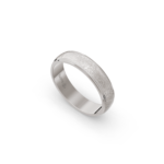 9k White Gold Ice Matte Wedding Band - 5 mm - Image 2