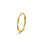 14k Yellow Gold Thin Patterned Wedding Band - 2 mm - Image 5
