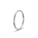 14k White Gold Thin Patterned Wedding Band - 2 mm
