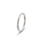 14k White Gold Thin Patterned Wedding Band - 2 mm - Image 3