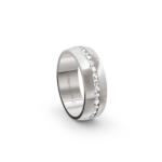 9k White Gold Diamond Wedding Band Channel Set 0.45 ct - 7 mm - Image 4