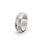 9k White Gold Diamond Wedding Band Channel Set 0.45 ct - 7 mm - Image 3